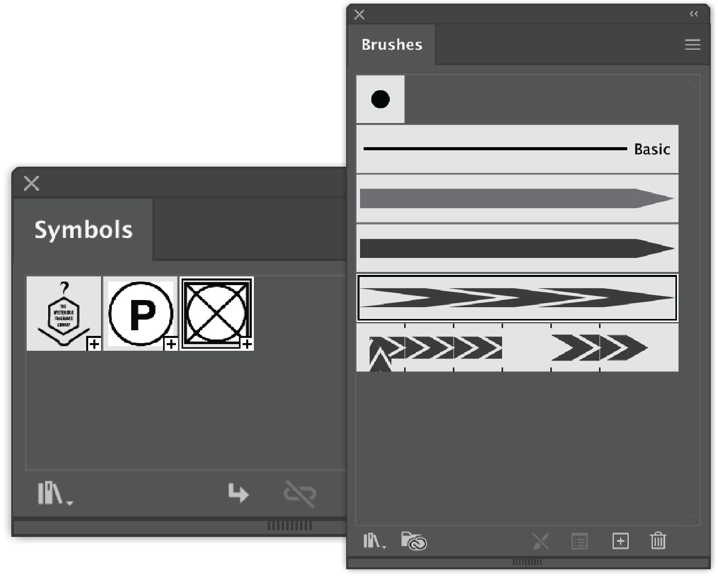 Brushes and Symbols saved as template