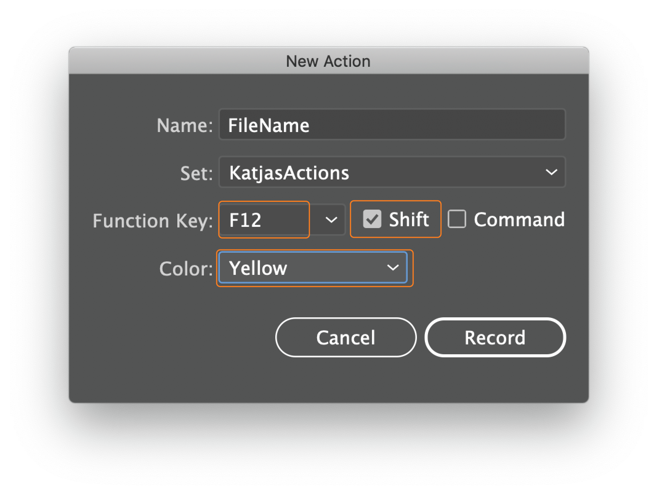 Quick access to scripts through Function Keys and Action Buttons